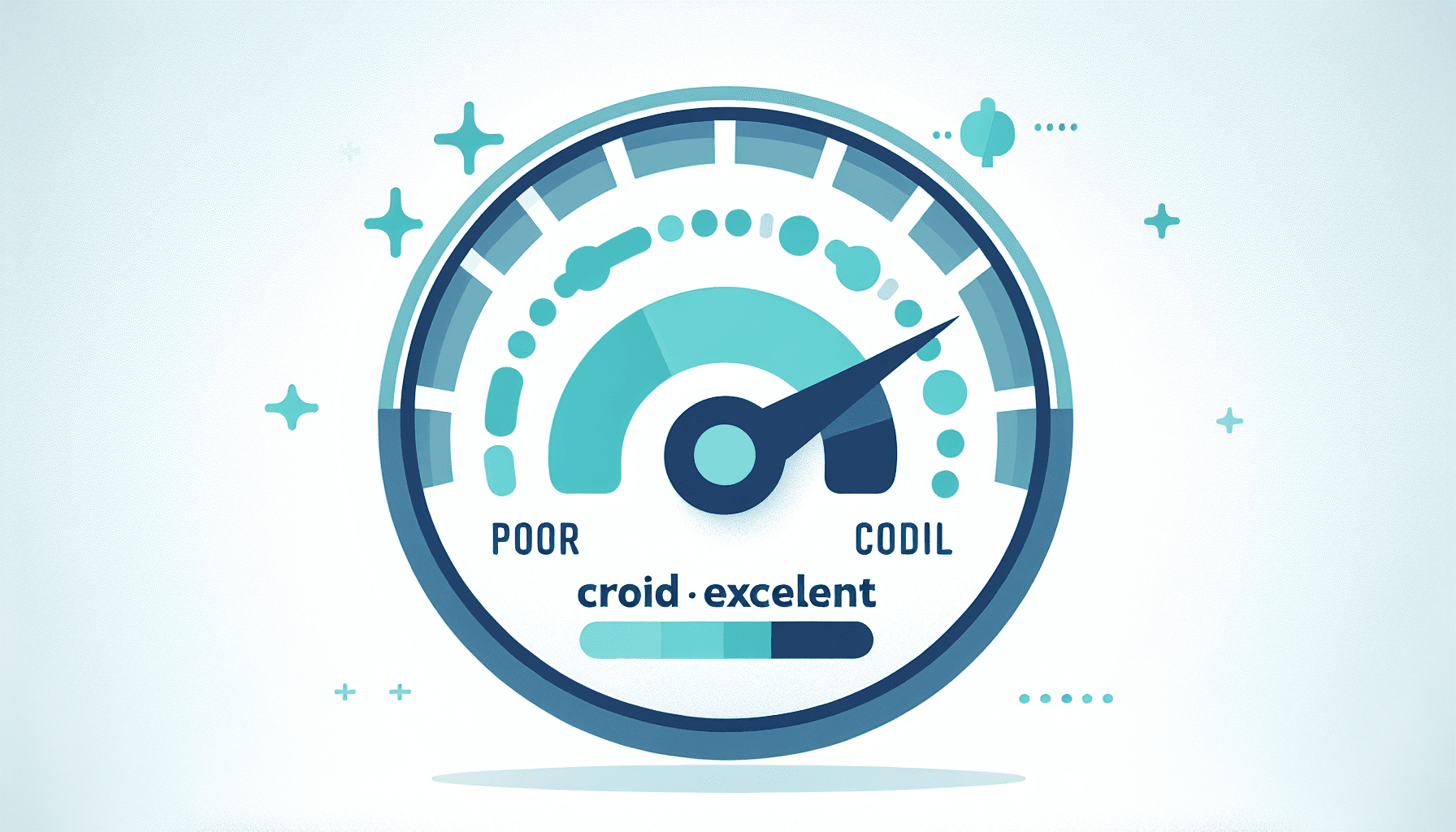 Credit score dashboard showing score improvement over time