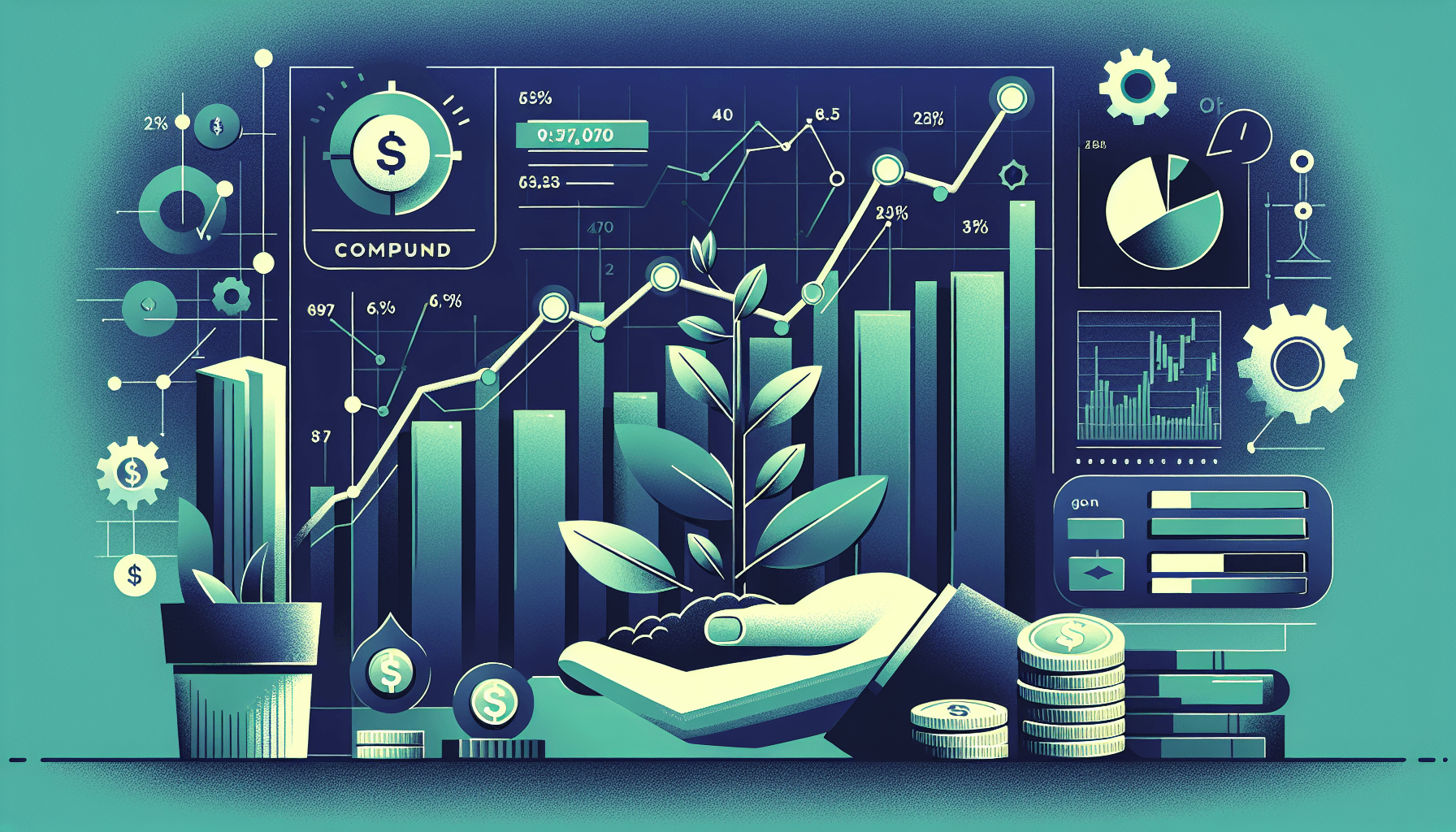 Compound growth chart showing Roth IRA growth over 30 years